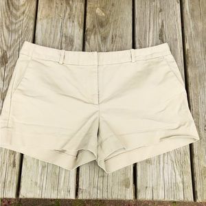 MICHAEL KORS Women's Size 8 Chino Shorts  Beige Regular / Cotton Stretch